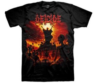  Deicide T Shirt to Hell Cover Album LG XL New