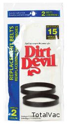 Dirt Devil Dynamite Vacuum Belts Style 15 2 Pack