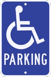 3M Refl Handicap Parking Sign ADA Disabled w Symbol
