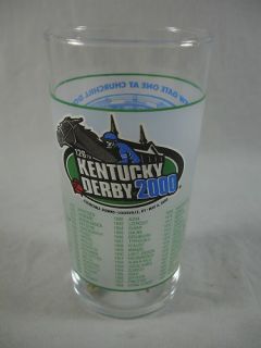 2000 Kentucky Derby Glass SIGNED Kent Desormeaux