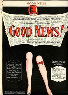 Good News 1927 Collegiate Musical Comedy Desylva Brown