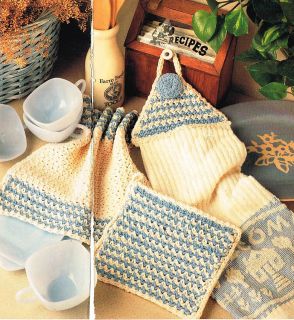 Pattern to Make Dishcloth Potholder Towel Holder Crochet Pattern