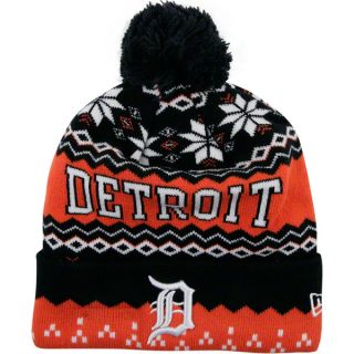 Detroit Tigers Black Orange New Era Weather Advisory Cuffed Knit Hat