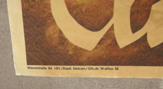 Deutch German WWII Poster Print with Elite Soldier Image
