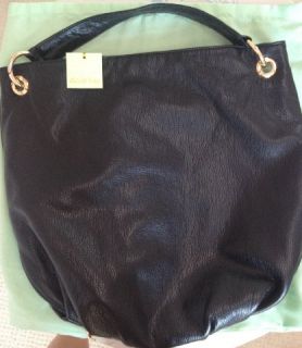 Deux Lux Empire Black Hobo Handbag Purse Gold Spike Ivory Stud McQueen