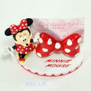 Disney Minnie Mouse Figure Desktop Business Card Holder   Display Big