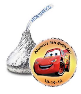 108 Personalized Hersheys candy kiss disney the CARS Labels party