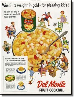 1950 del monte fruit cocktail pleasing kids print ad
