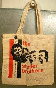 Autographed Statler Brothers Tote Bag Lew DeWitt All Band