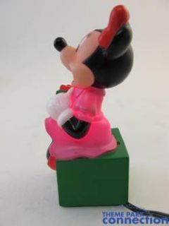 Disney Vintage Minnie Mouse Holiday Light Up Figurine Christmas