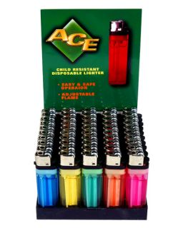 Lot of 50 Ace Disposable Cigarette Lighters