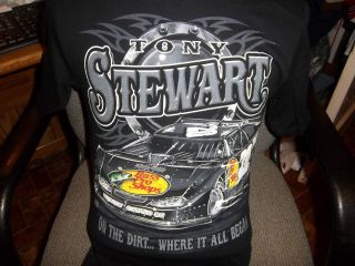 TSR Tony Stewart Racing Shirt S Late Model Dirt Car Bass Pro Shops ADC