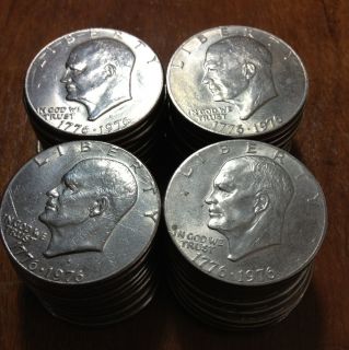  1976 Bicentennial Roll One Dever Mint and One Philadelphia Mint