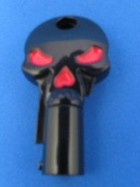 Skull Round Barrel Key Blank for Harley Davidson 01A