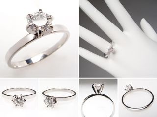 Carat Diamond Solitaire Engagement Ring 14K White Gold skuwm7510