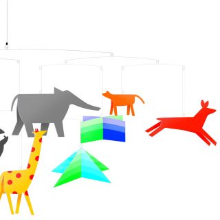 djeco animals mobile made of high quality origami animal shapes