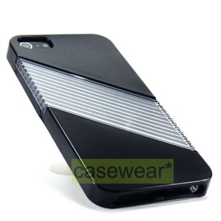 Black Diagonal Line TPU Gel Skin Case Cover for Apple iPhone 5