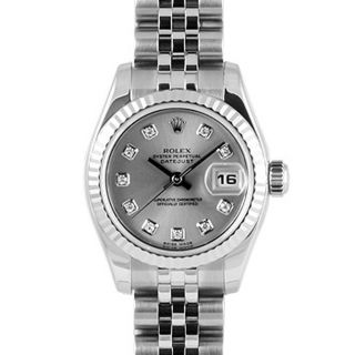  Stainless Steel Watch Silver Diamond Dial Jubilee Bracelet