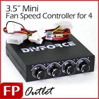 Diyforce Front Panel 4 Way Fan Speed Controller LED PC