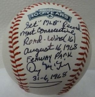 Denny McLain Autographed Fenway Park 100th Anniversary Baseball