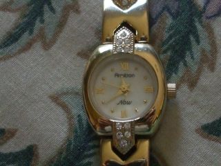 Armitron Ladies Goldtone Faux Diamond Watch Quartz