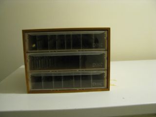 DMC wooden floss storage box
