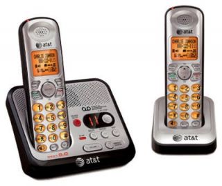 AT&T Dect 6.0 Cordless Phone with Answering Machine   2 Handsets