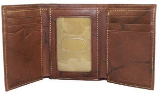 Dockers Mens Business Casual Newport Brown Leather Trifold Travel