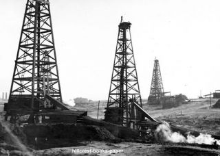 Kern Oil Field Derricks Wells County California 1910