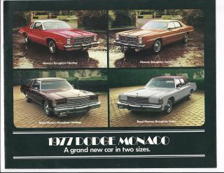 Vintage 1977 Dodge Monaco Color Dealers Brochure 