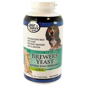 paws brewers yeast tablets w garlic 1000 count four paws brewers yeast