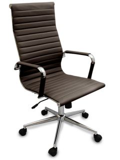  Modern Executive Ergonomic Ribbed High Back Office Desk Chair