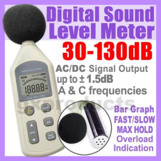   Level Meter 30 130 dB Digital Noise Decibel Tester 31 5Hz 8 5KHz
