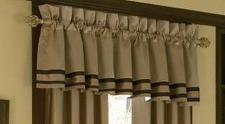 Croscill Boulevard Tailored Valance Toffee Brown New