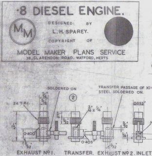 8cc Diesel Engine Model Maker SHIP Boat Plan Design