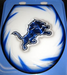 Detroit Lions Cut Metal & Airbrushed Custom Toilet Seat, NFL Football