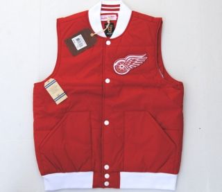 Detroit Red Wings NHL Free Agent Nylon Vest Jacket Mitchell Ness Brand