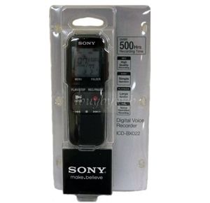 Sony ICD BX022 Black 2 GB Digital Voice Recorder New