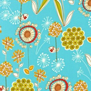 Dill Blossom Fabric by Kaufman on BLUE Kitchen