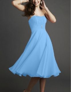 Chiffon Formal Gown Short Womens Party Evening Bridesmaid