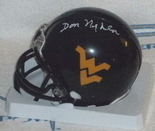 Don Nehlen Signed West Virginia Mini Helmet