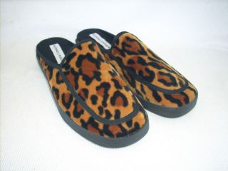 Donald J Pliner Womens Shoes Relax 2 Animal Print Slippers 6 B Velvet