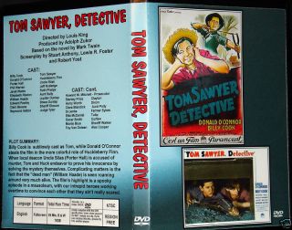 Tom Sawyer Detective DVD Billy Cook Donald OConnor