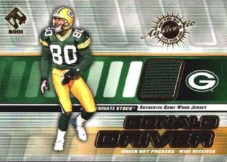 DONALD DRIVER 2001 PRIAVATE STOCK PACKERS GAME WORN/USED JERSEY #59