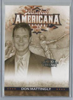  Threads Baseball Americana Don Mattingly card /500 New York Yankees