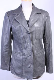 Womens Preston York Soft Leather Jacket Blazer Sz S