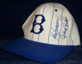 Cap Brooklyn Dodgers Signed Don Zimmer Johnny Podres Vintage Style
