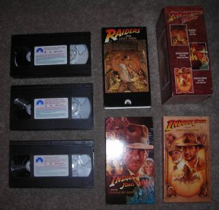Indiana Jones Giftset 3 VHS Tapes Widescreen 097361554112
