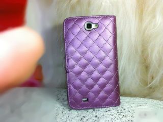  Crystal cute Diamond Leather Case Cover for samsung galaxy note 2