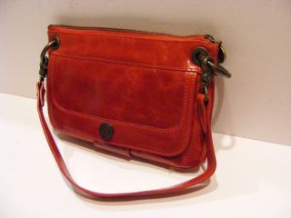 Donald J. Pliner RED Leather PURSE small HandBAG Changable insert for